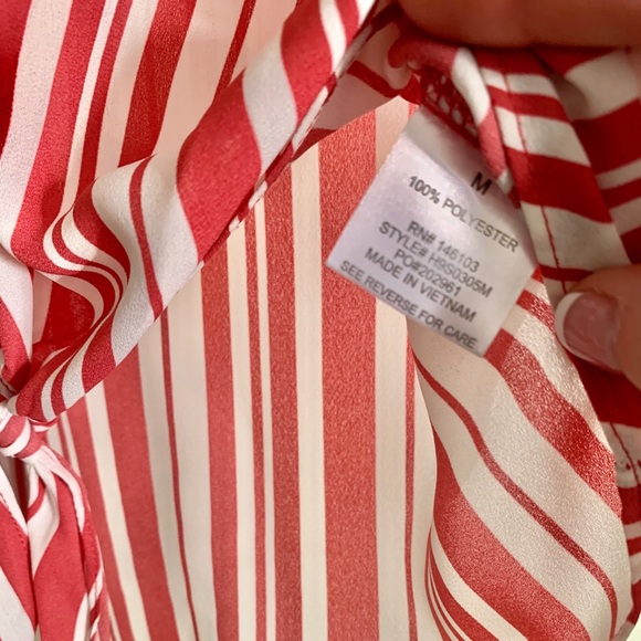 Hippie Rose Striped Tie Button Down - Picture 5 of 6